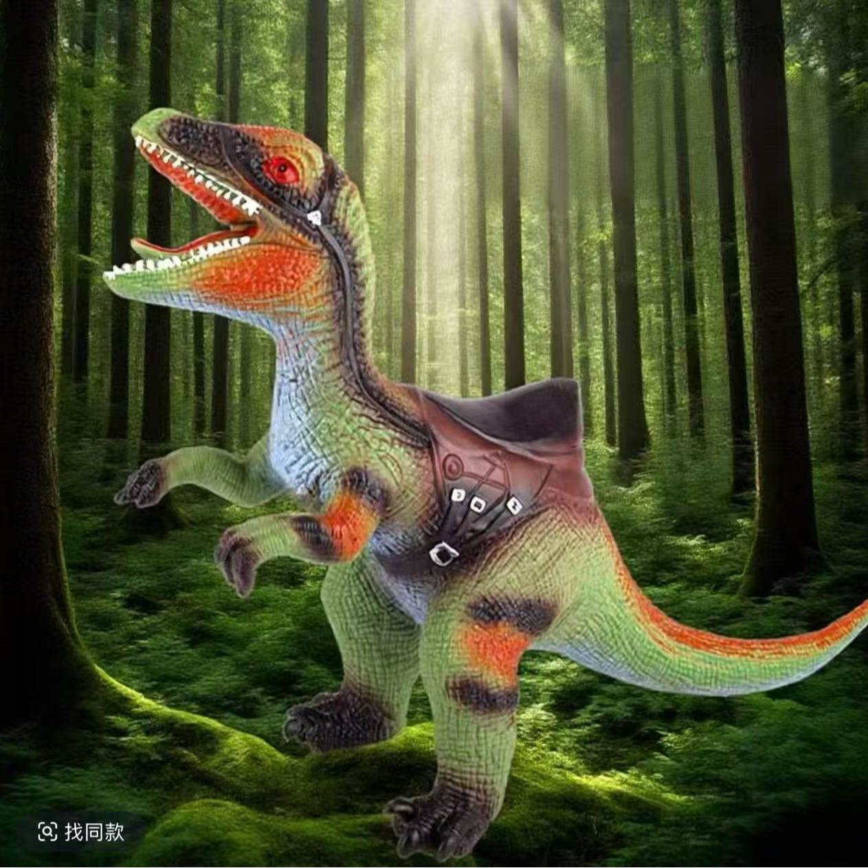 一件代发超大号可坐人迅猛龙恐龙模型儿童玩具幼儿园礼物早教