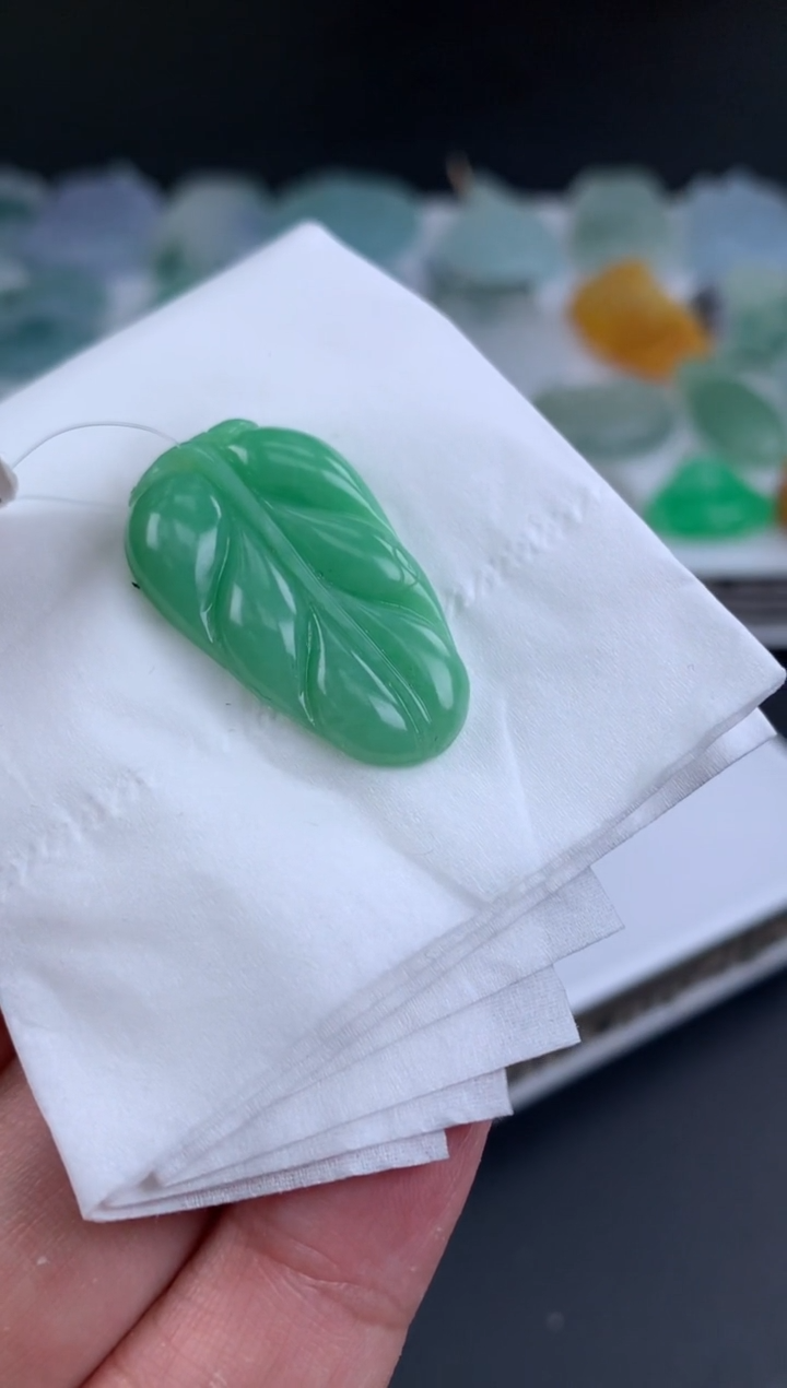 【闪购商品】定制翡翠未镶嵌叶子