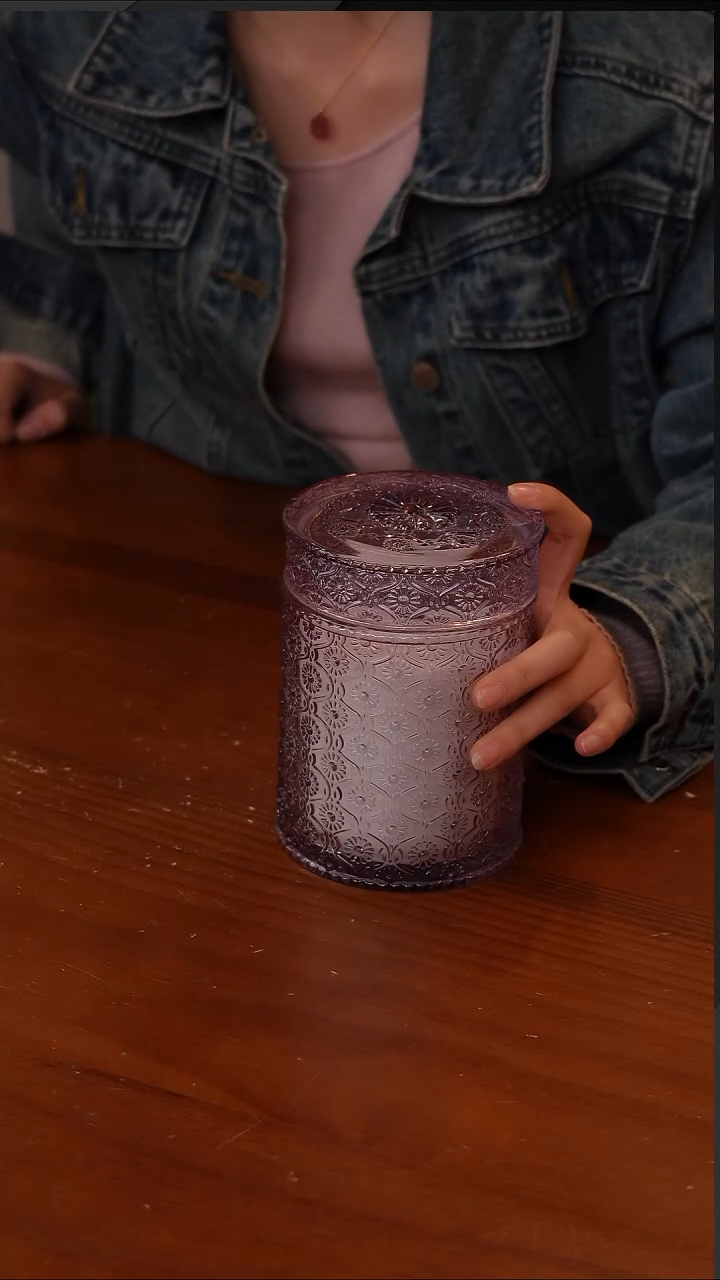 陶166-意大利 choefulan 浮雕香薰蜡烛-杜松与薰衣草550g