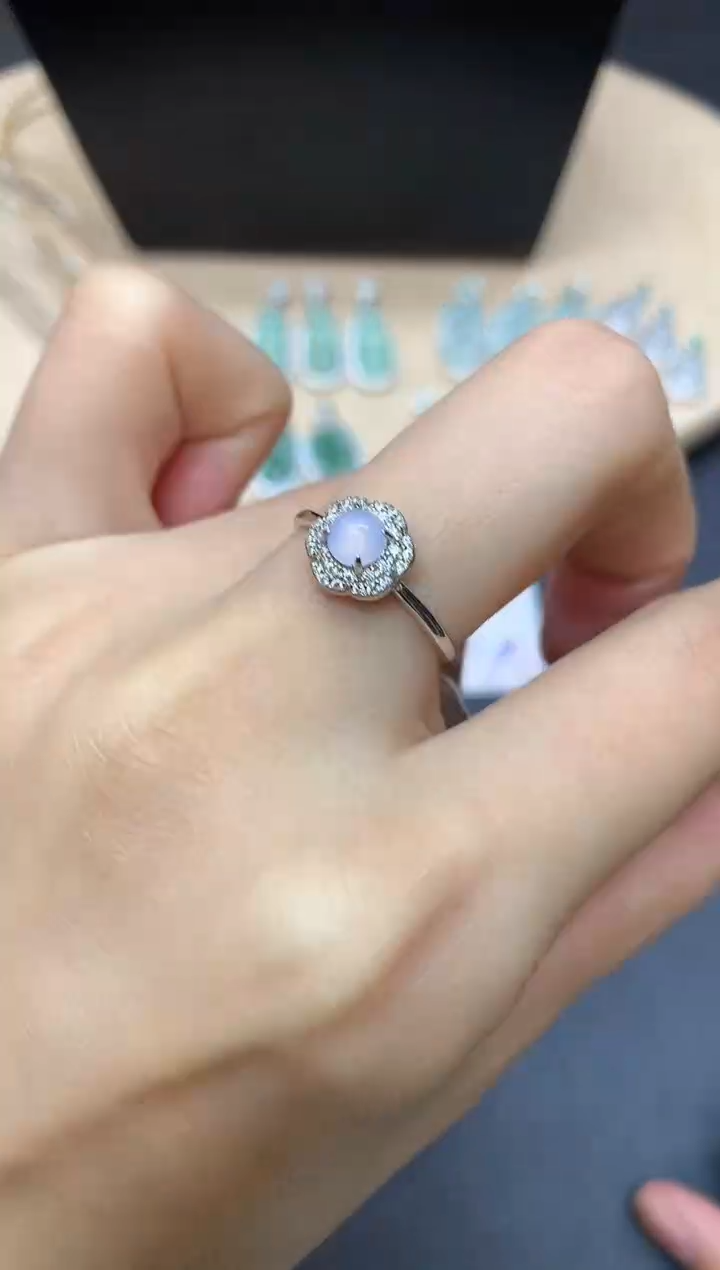 【闪购商品】翡翠戒指银S925镶嵌蛋面【无服务费】