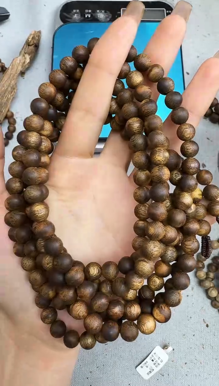 沉香手串0824张勺子圆珠多圈多样性发一