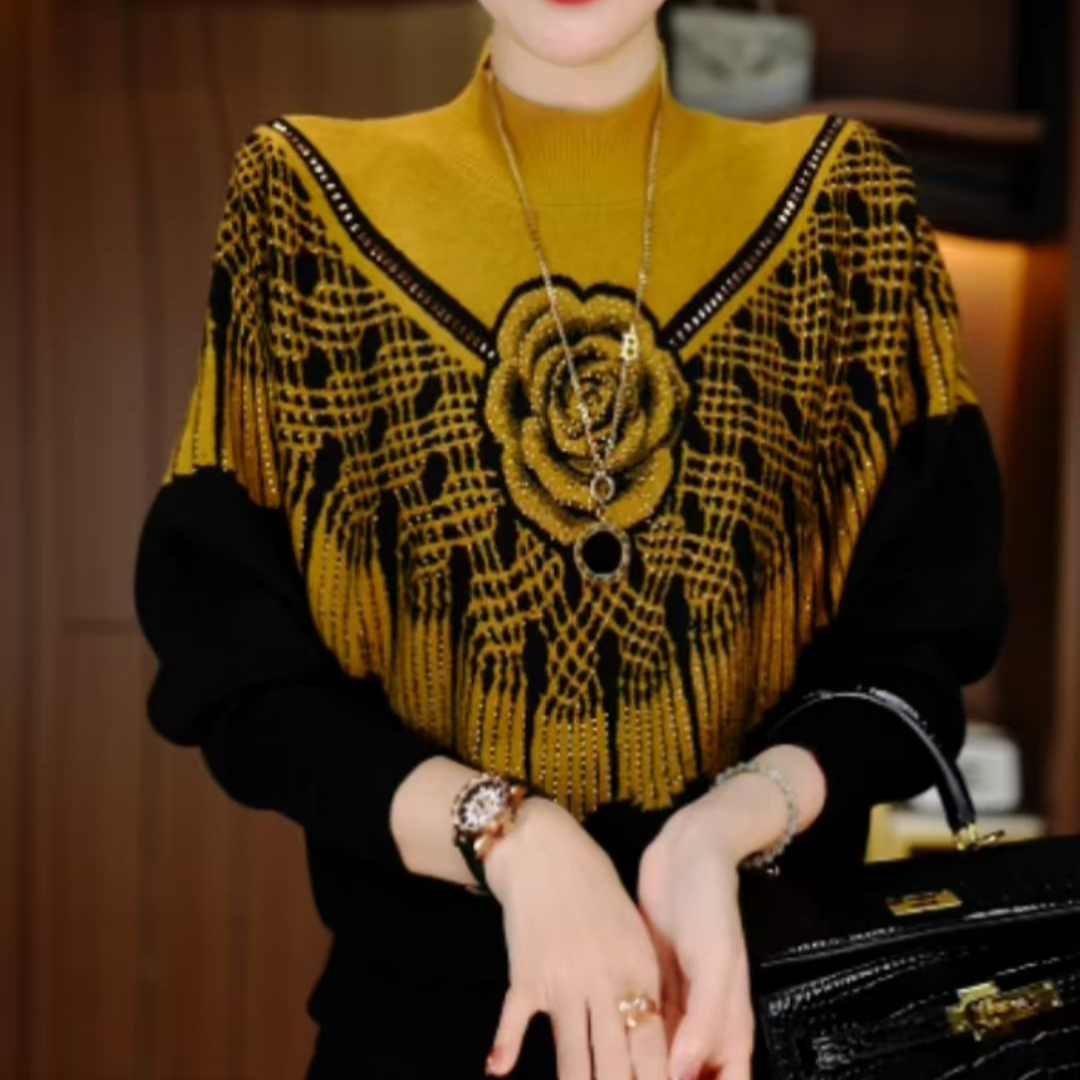 手工布料阳离子定位花  黄绿玫瑰 自发热做打底衫连衣裙面料