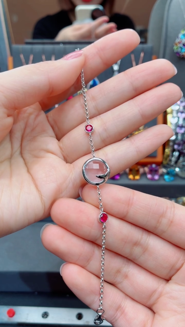 银S925镶嵌手链水晶水晶手链