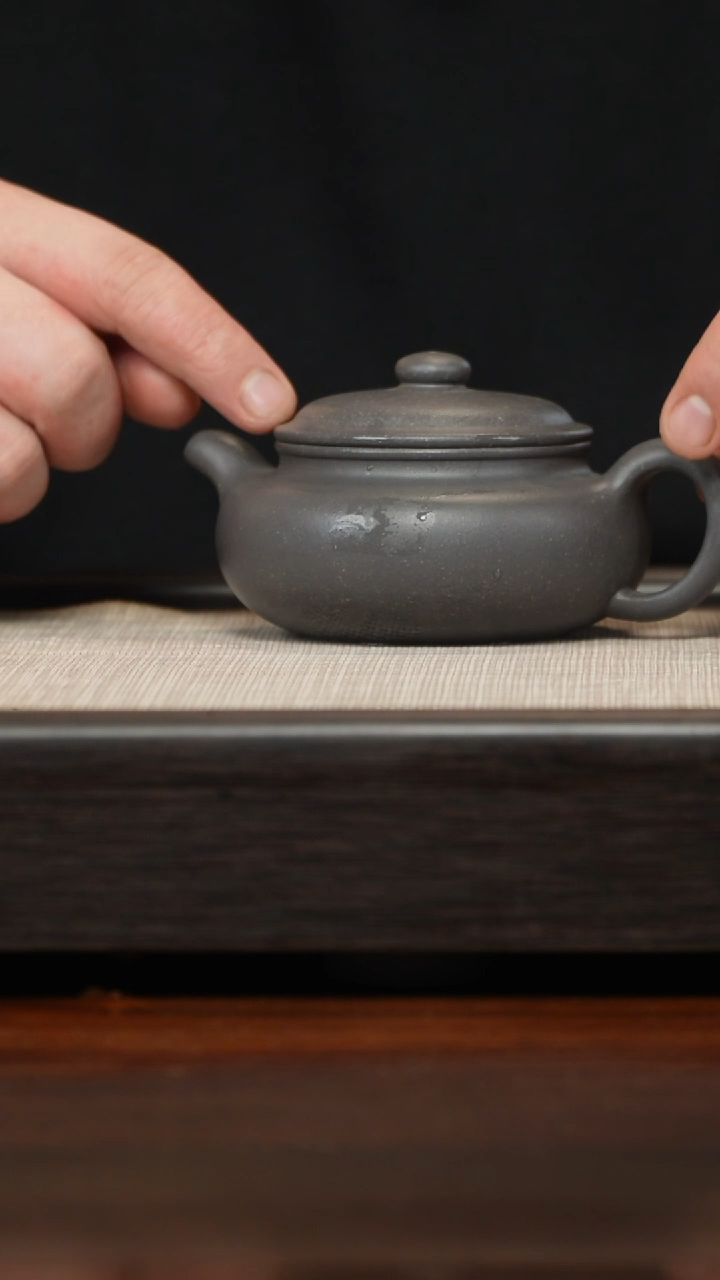 【闪购商品】紫砂茶壶天青扁腹（全手）