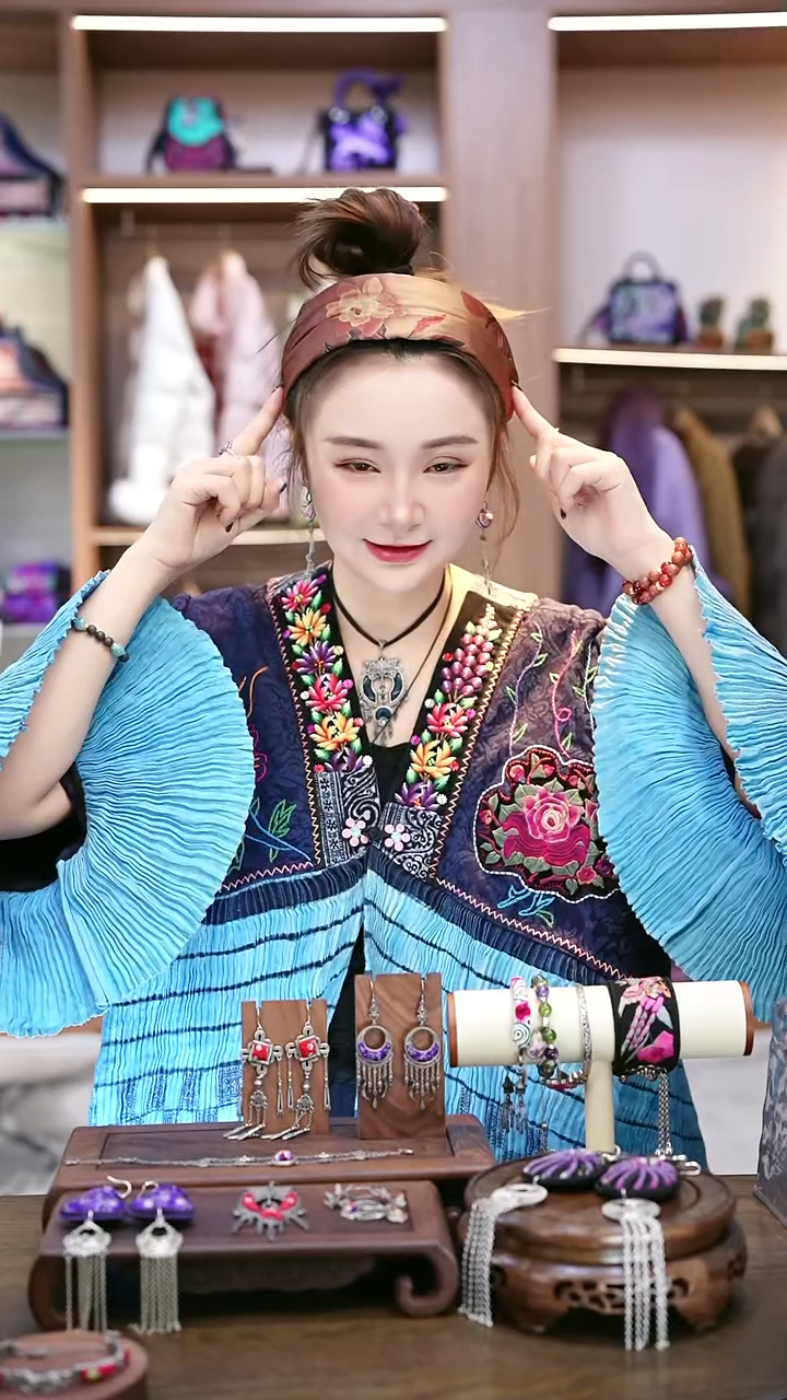 织绣L665黔东南苗族刺绣   发箍