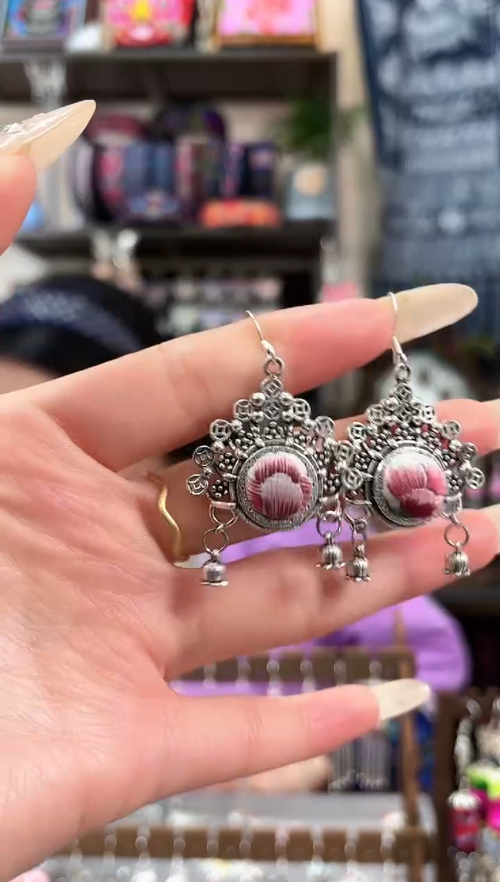 织绣民族风非遗老绣苗银饰品619