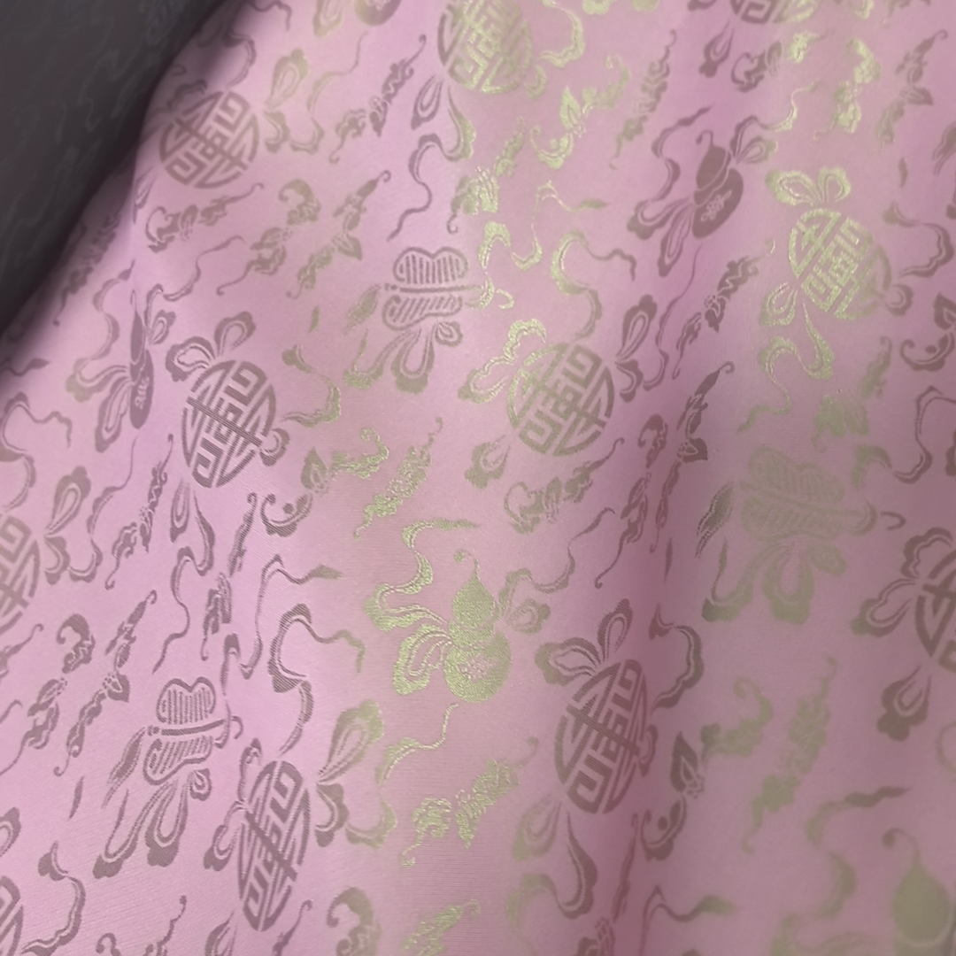 新中式国风真丝宋锦面料香云纱缎面里布高档桑波缎旗袍汉服里料