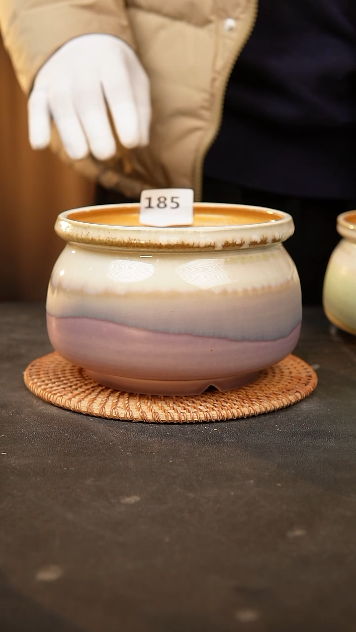 【闪购商品】瓷片185泥泥手工花盆口