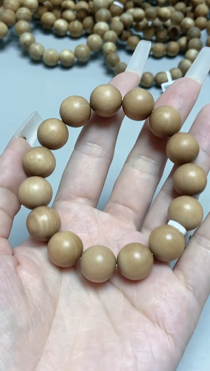 【闪购商品】檀香木无事牌老山檀圆珠单圈1.4多样性发其一