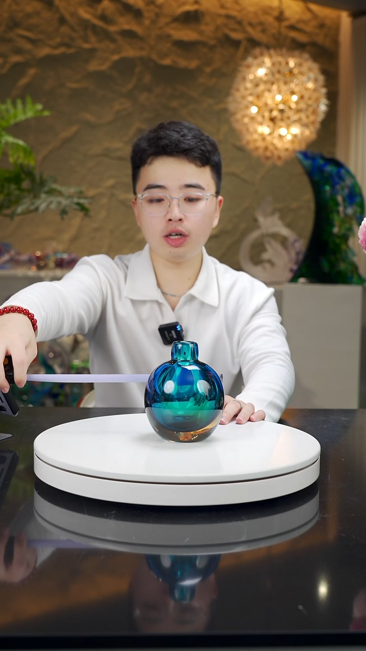 手工艺品琉璃福利琥珀蓝香薰瓶微瑕