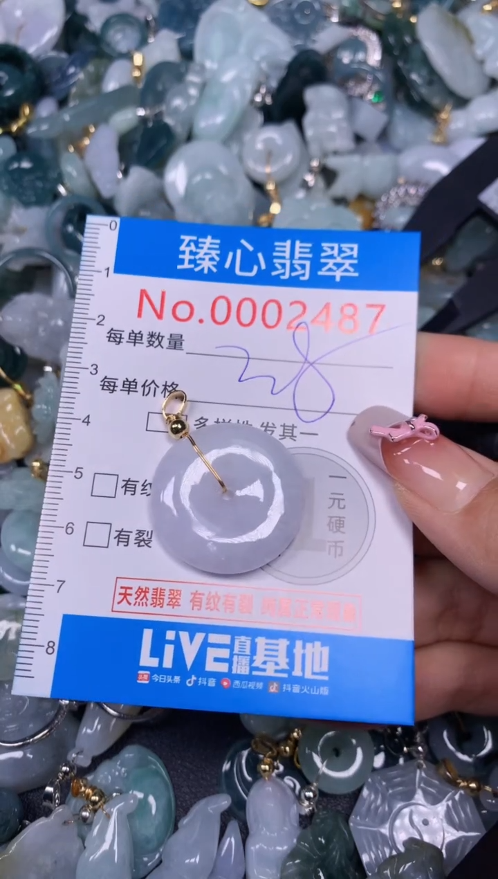 【闪购商品】翡翠颈饰未镶嵌含绳0002487