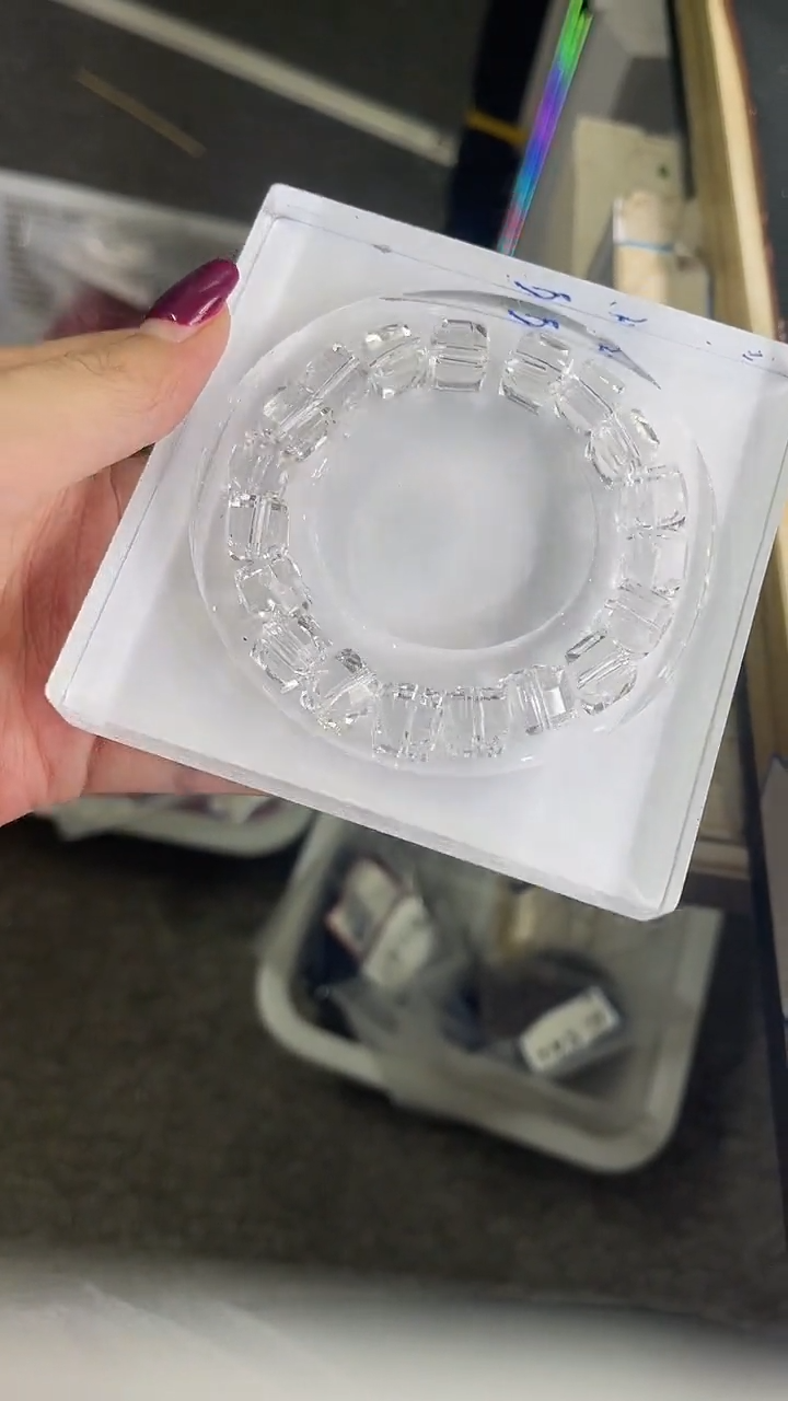 未镶嵌珠宝半成品水晶B1401 白水晶方糖12mm6个9元