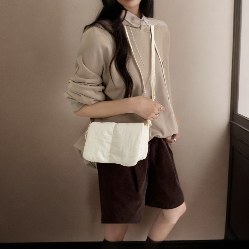 时49-99尚休闲百搭夏季简约纯色白色韩版手提包春夏洋气