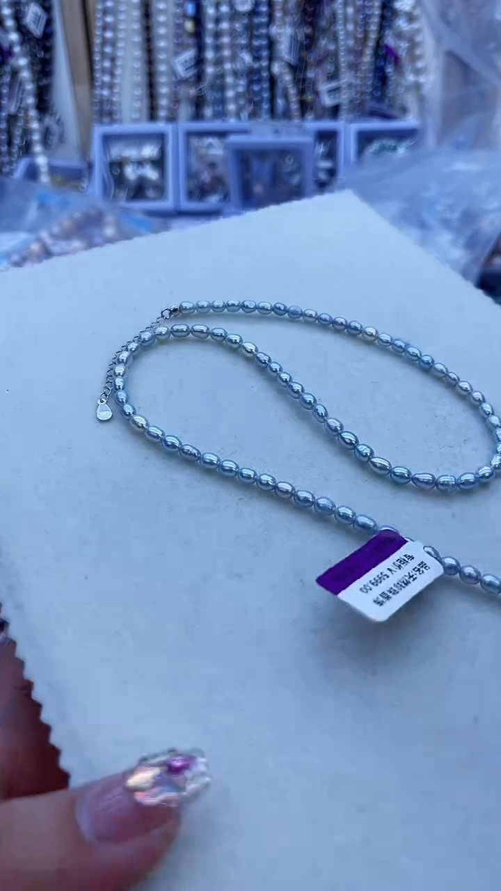 【闪购商品】淡水珍珠项链银S925镶嵌716