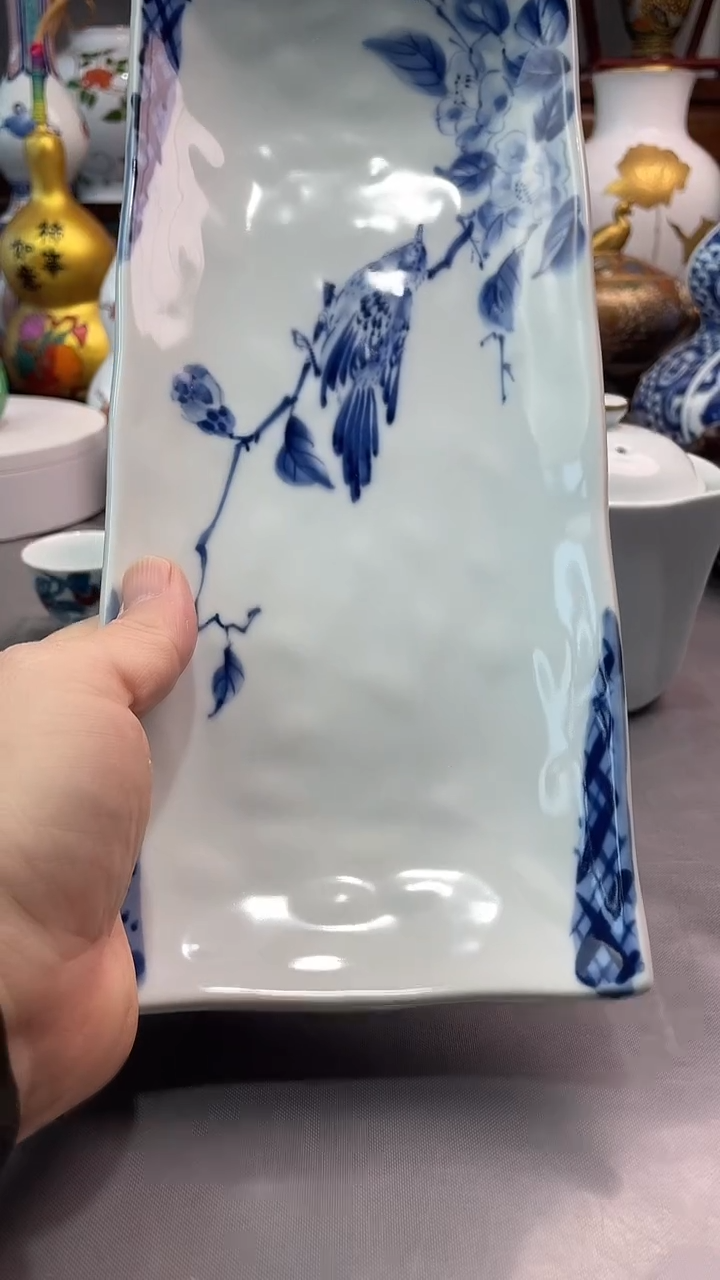 瓷片灿**霓龙峰窑青花盘