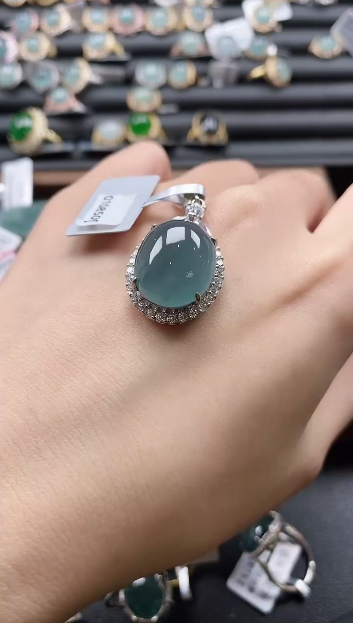 【闪购商品】翡翠戒指银S925镶嵌51511