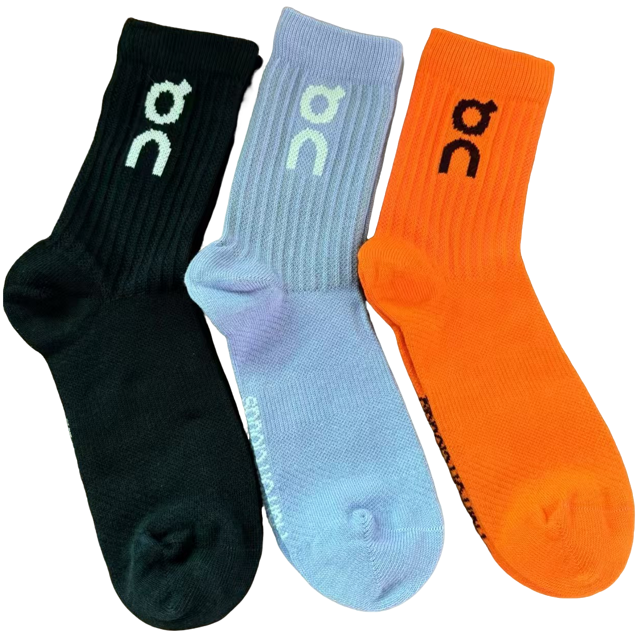 昂跑Sock Mid亲肤柔软中筒袜男女同款3双装