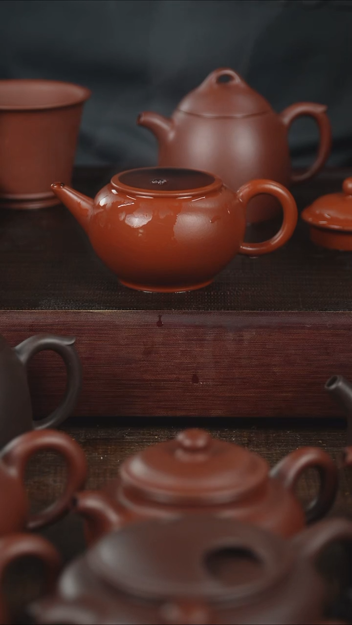 茶壶紫砂陳*130cc朱泥全手工水平