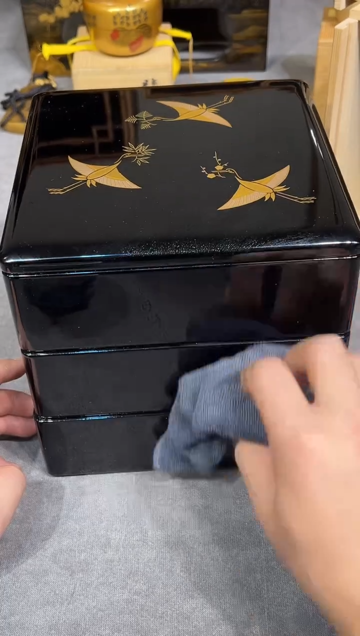 平安象彦 三段 大漆漆器大漆漆器