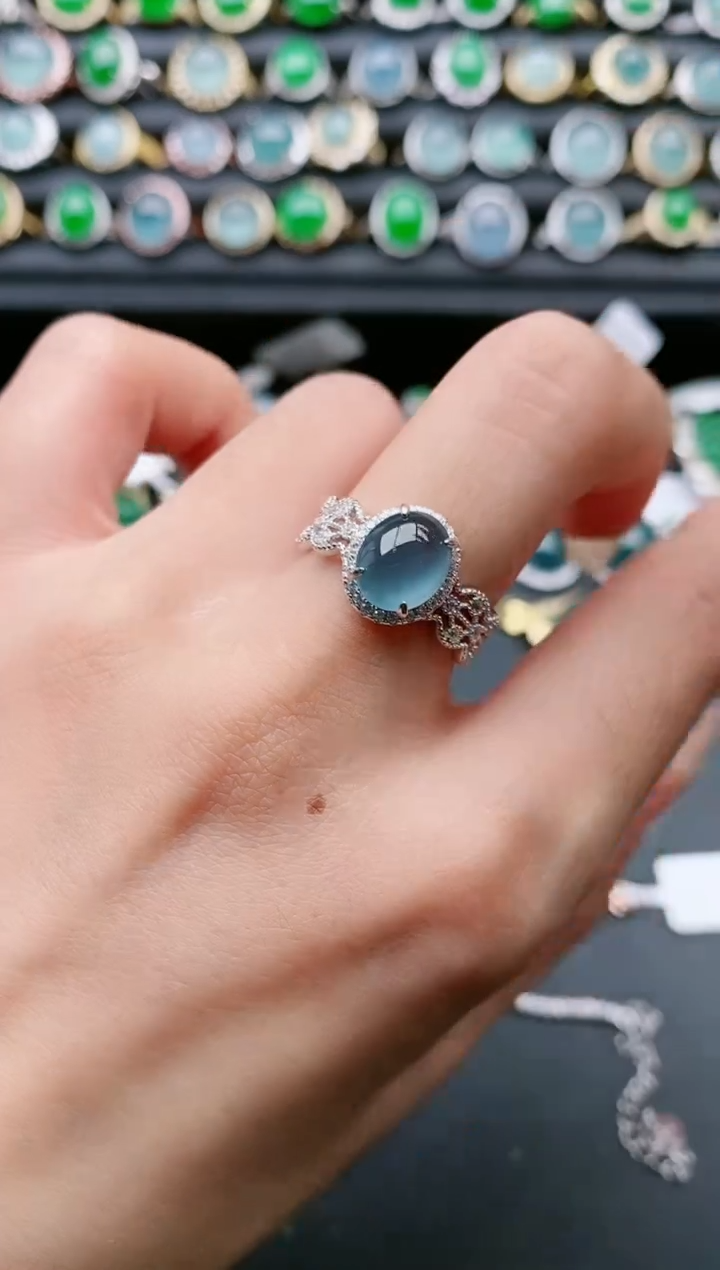 【闪购商品】翡翠戒指银S925镶嵌11111111