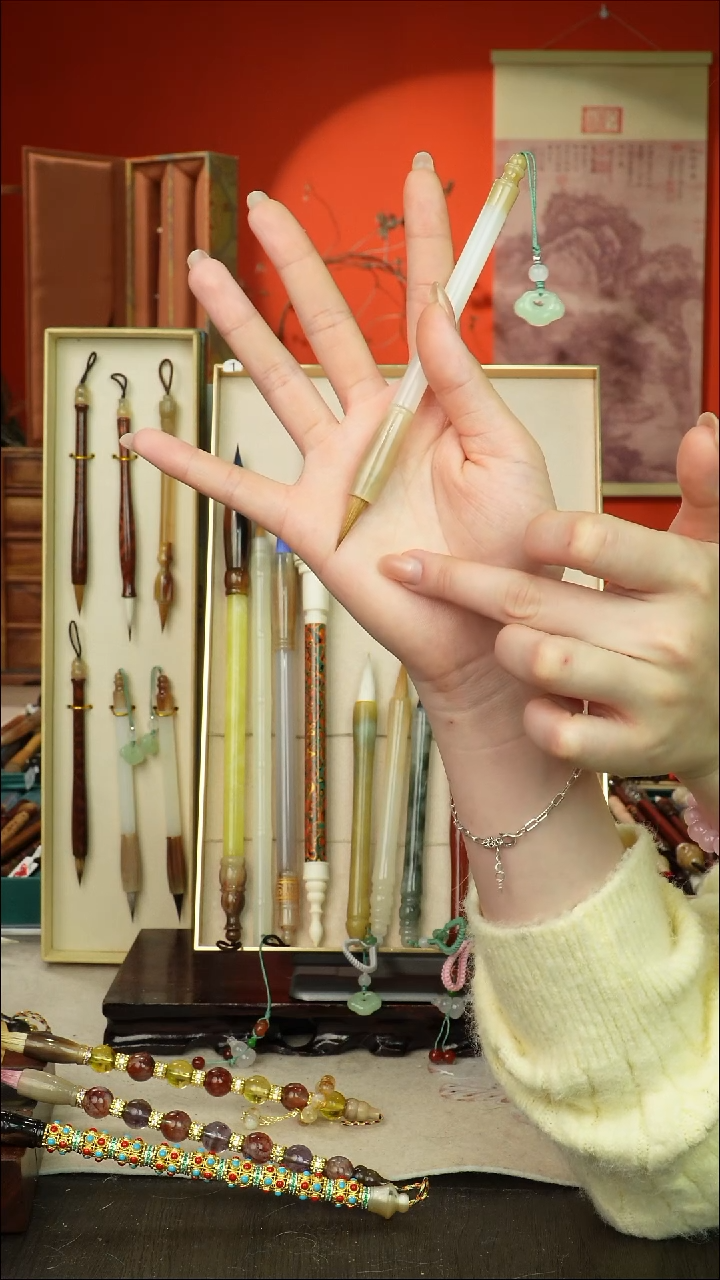 346号闪孤品高货毛笔链接 清水试笔 蘸墨不退