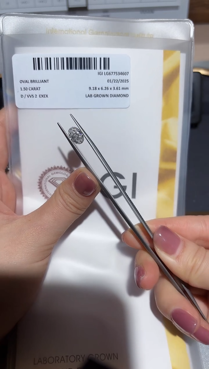 【闪购商品】实验室培育钻石裸石未镶嵌1.5D677534607