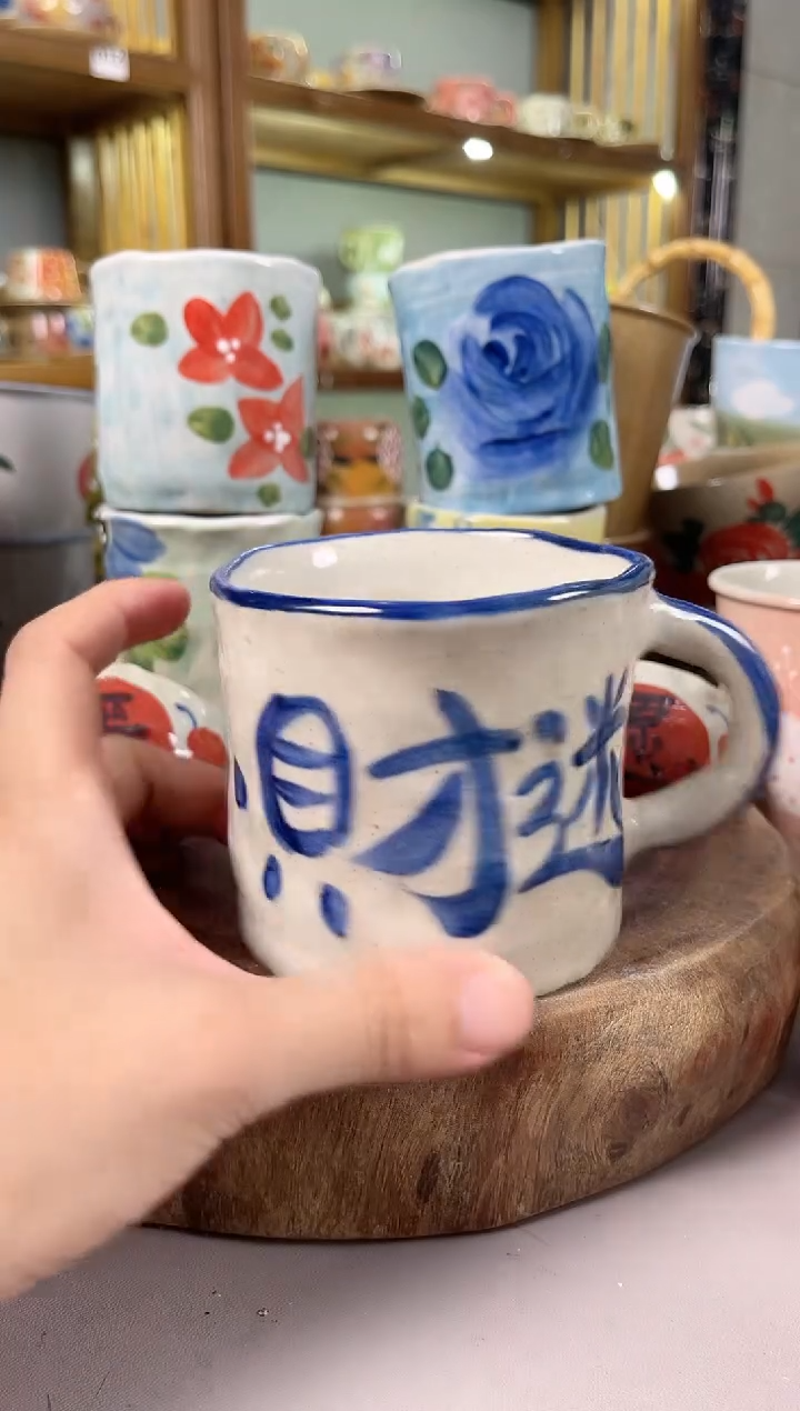 瓷片手绘高温釉下彩陶瓷