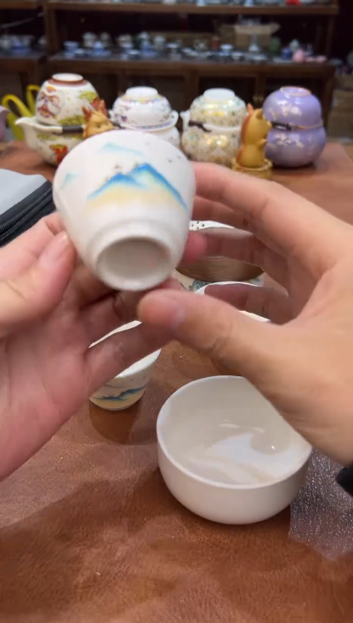 真的很便宜会开片的旅行茶具