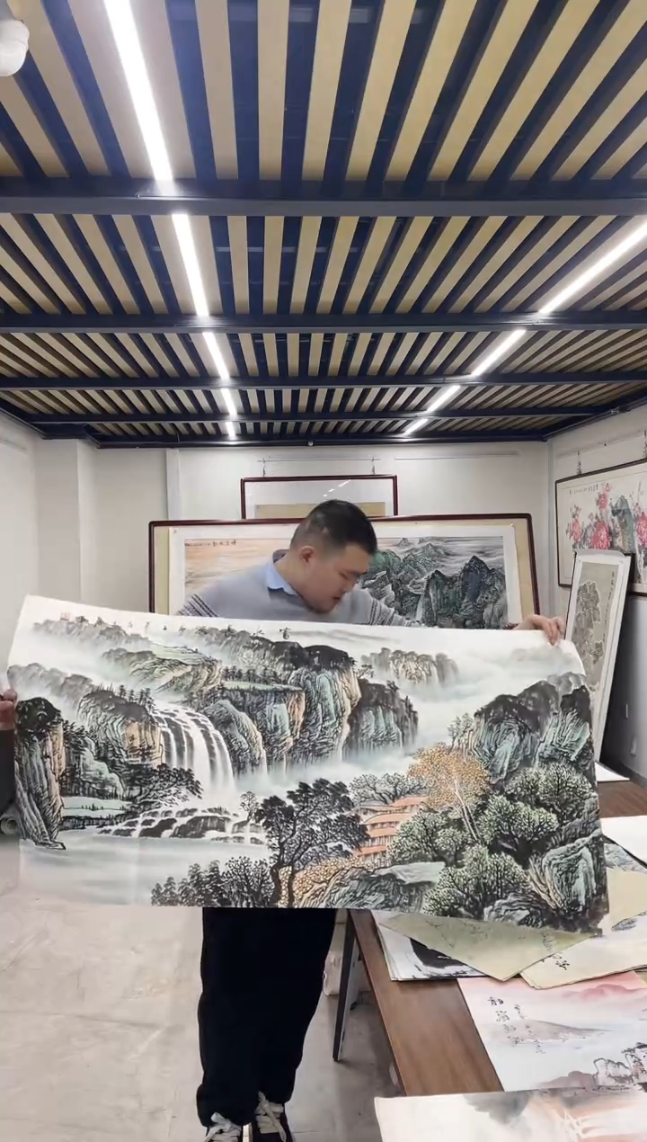 国画融易专属链接-李土庆富水长流带证书