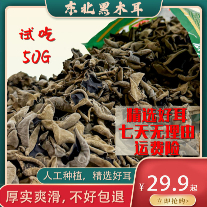 东北新货黑木耳正宗无根肉厚2025年头茬木耳干货特产非秋木耳
