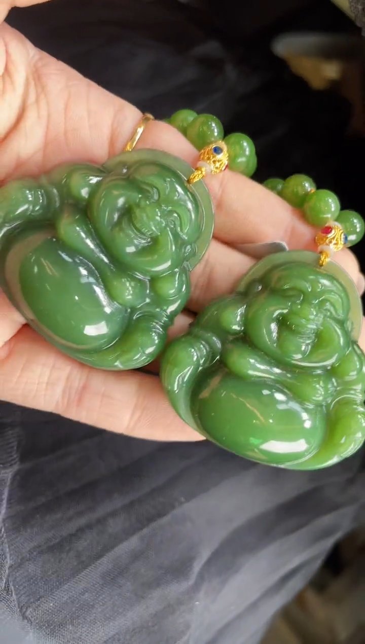 【闪购商品】和田玉套链18K金镶嵌48MM 多样性发一Z