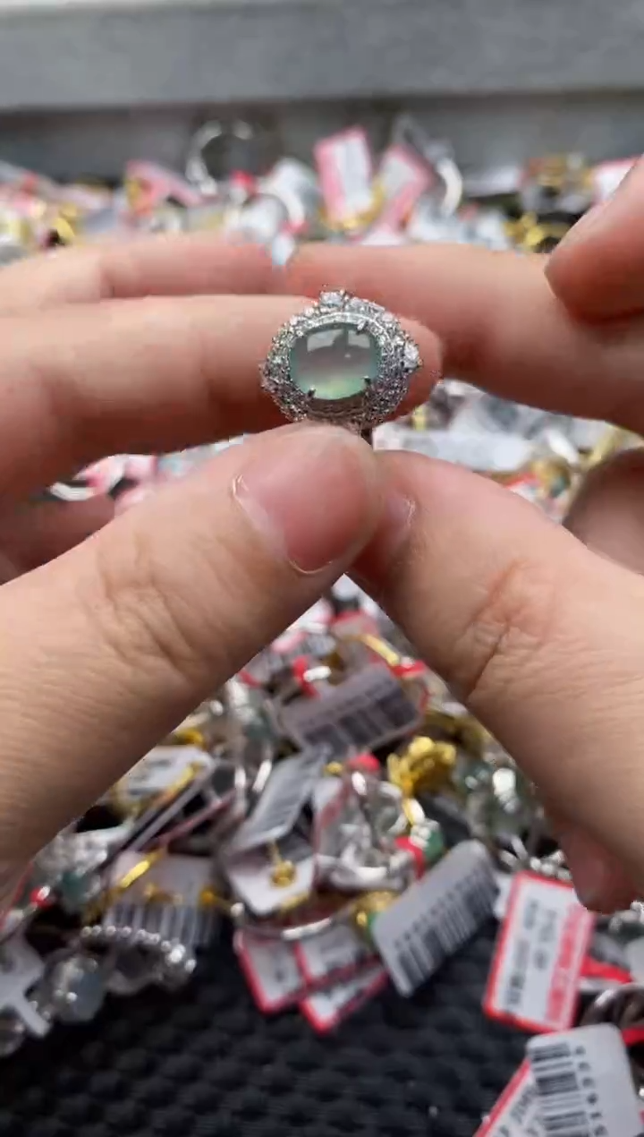 【闪购商品】翡翠戒指银S925镶嵌4444444--7
