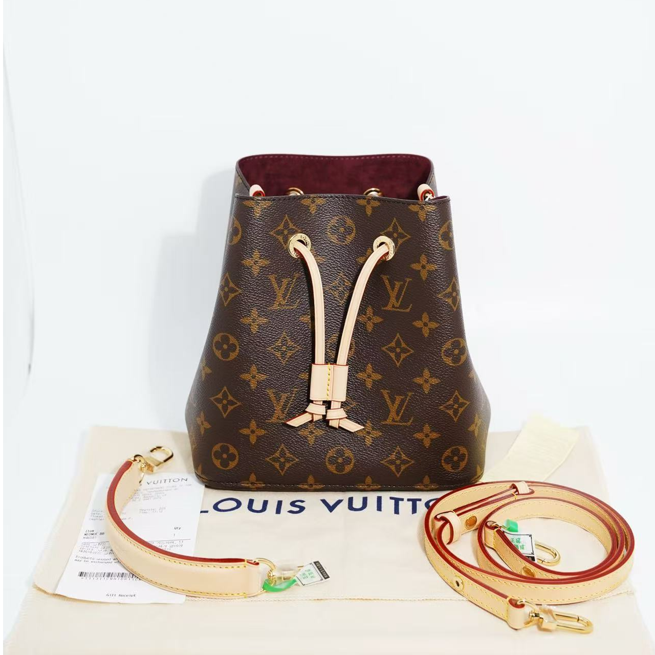 未使用 LouisVuitton/路易威登 韩国小水桶包斜挎手提包