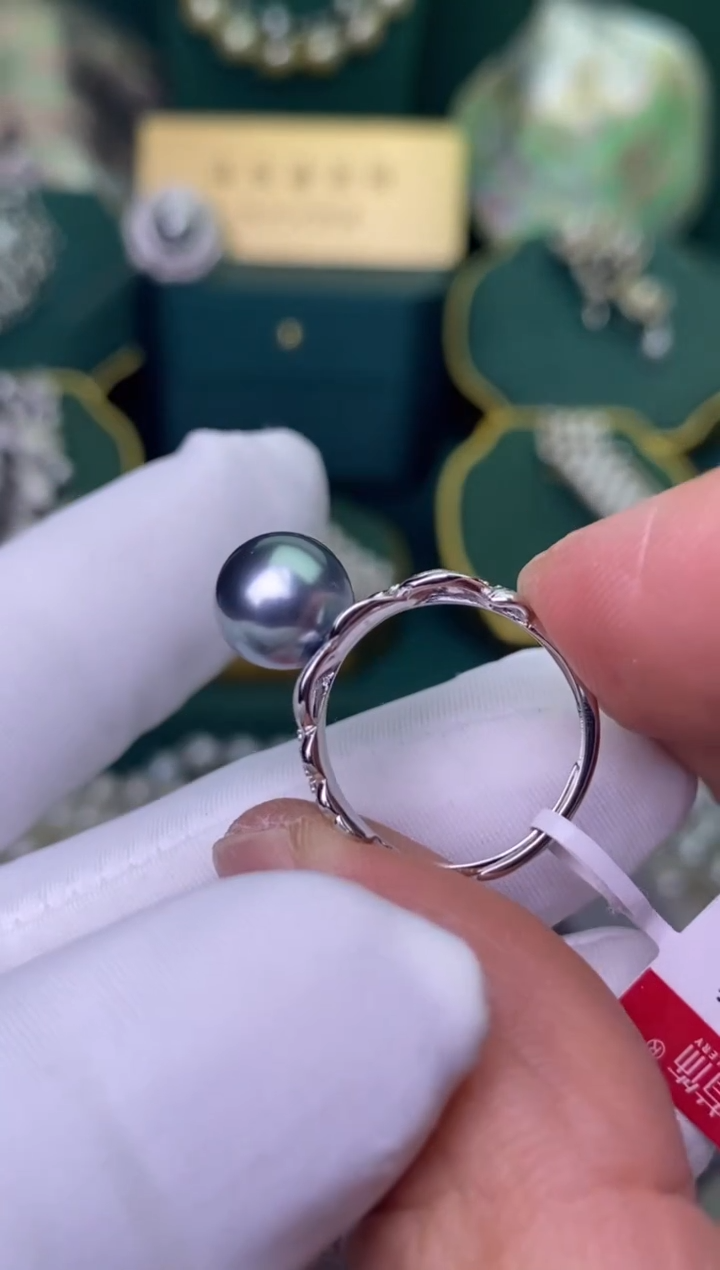 【闪购商品】海水珍珠戒指银S925镶嵌910