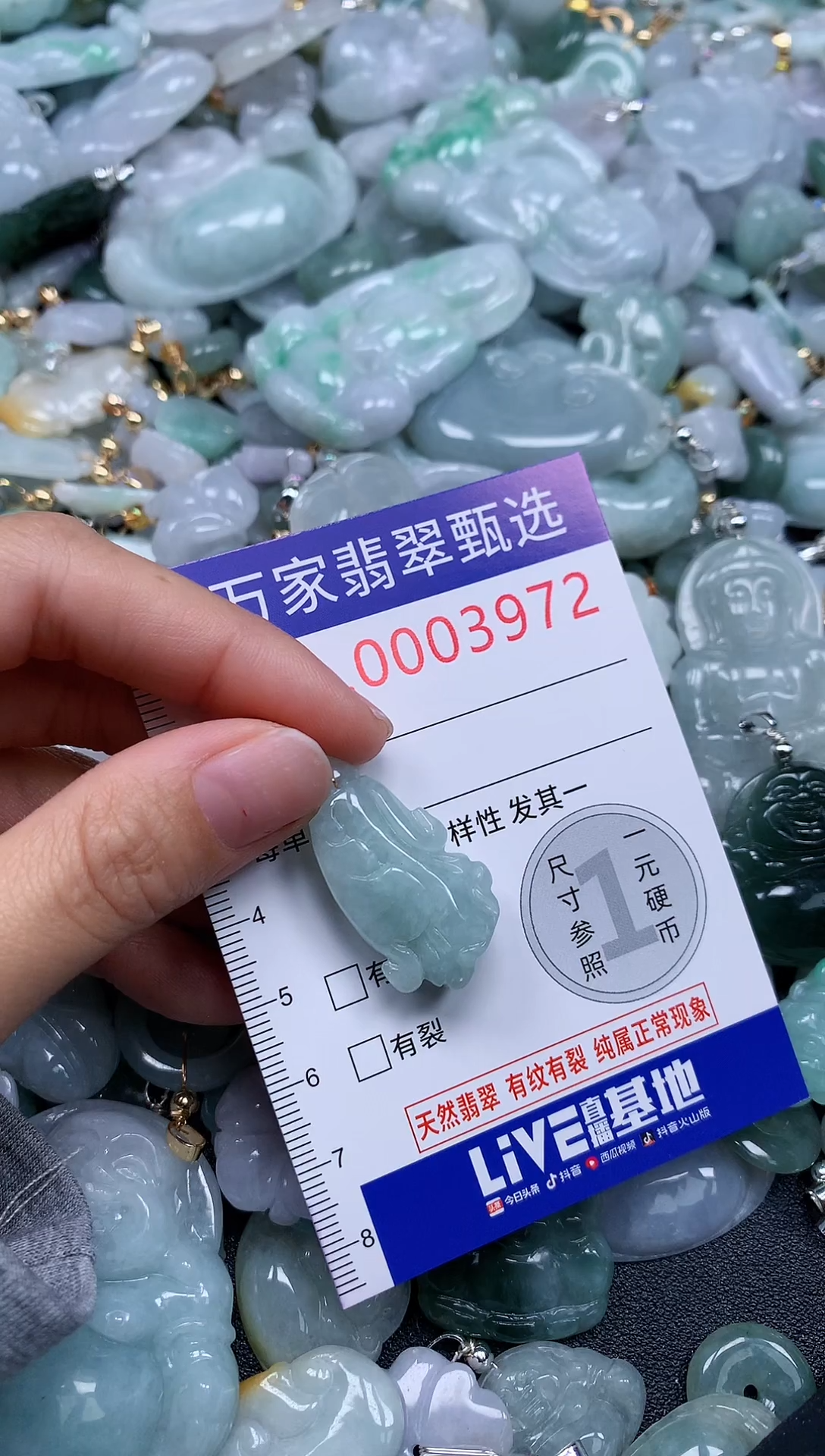 吊坠(不含链)未镶嵌翡翠3972