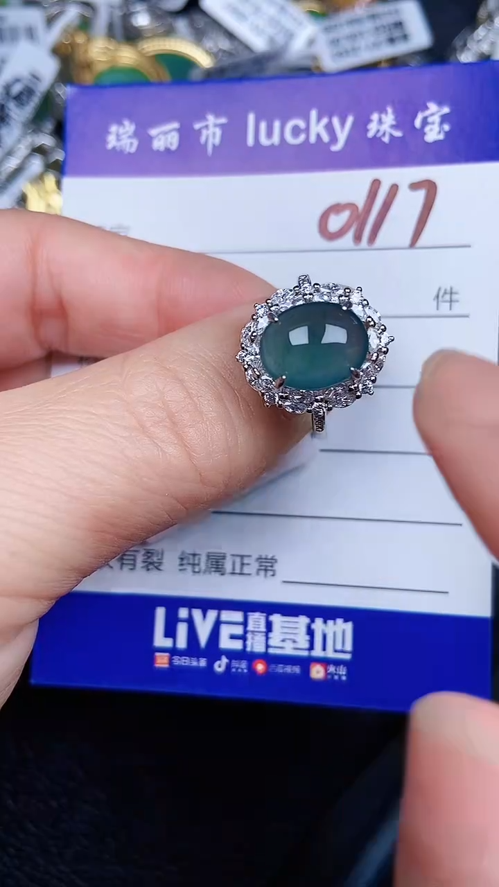 颈饰银S925镶嵌翡翠117