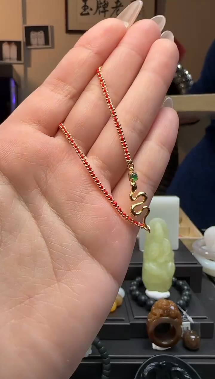 【闪购商品】翡翠手链银S925镶嵌翡翠