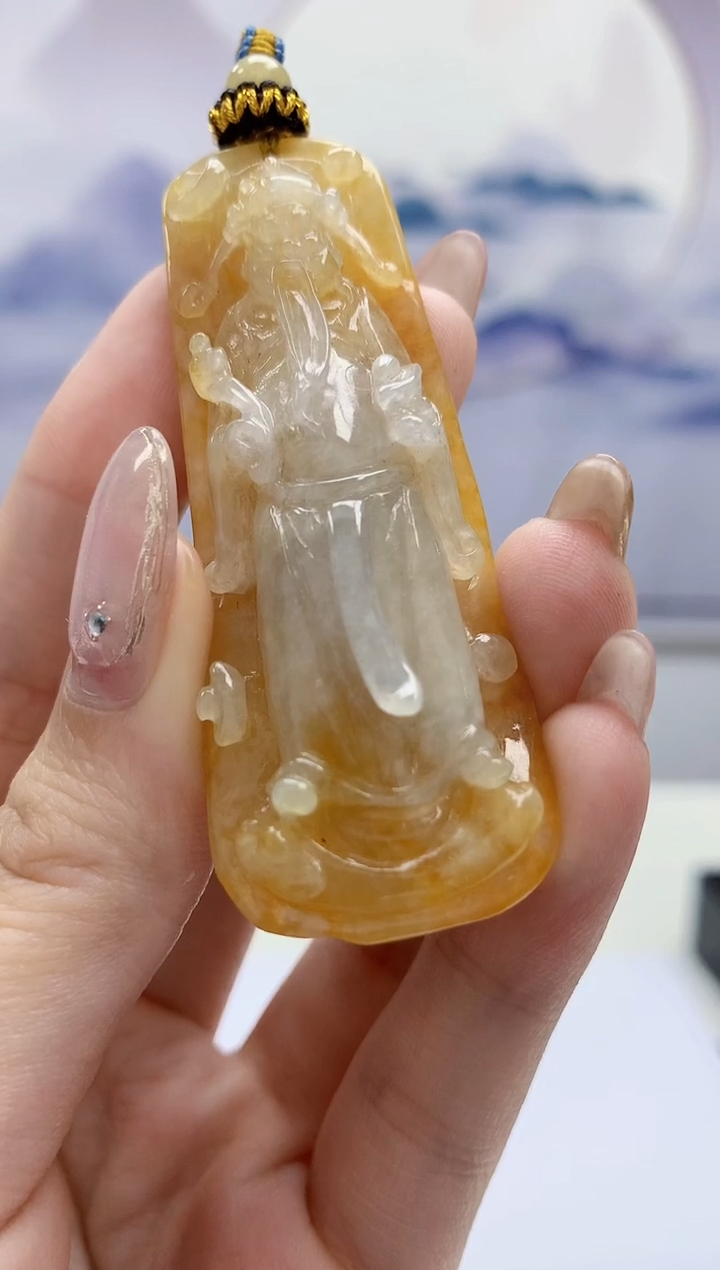 【闪购商品】定制翡翠未镶嵌4902jw-毛货挂件130