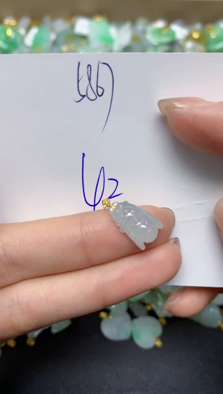 【闪购商品】翡翠颈饰18K金镶嵌天然翡翠A货