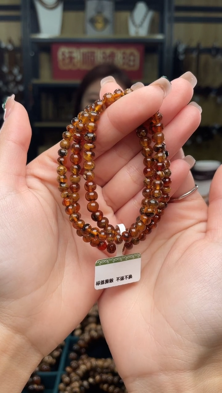 【闪购商品】琥珀裸石未镶嵌5+花蜡108