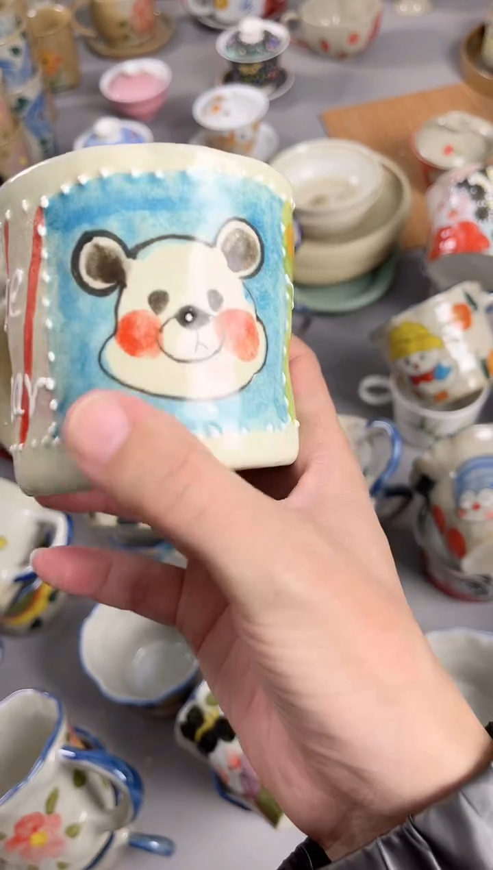 【闪购商品】瓷片手绘高温釉下彩陶瓷