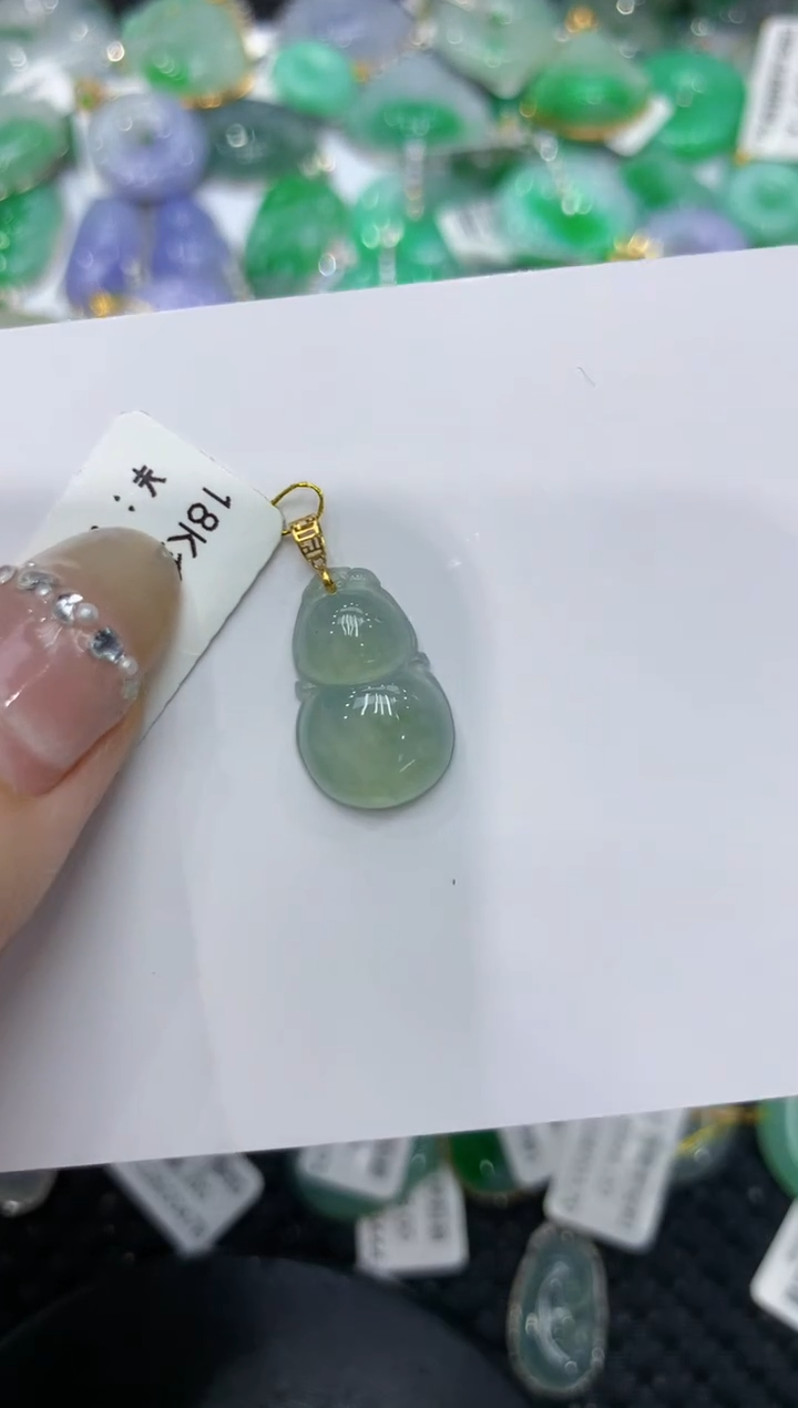 【闪购商品】翡翠颈饰18K金镶嵌222222222