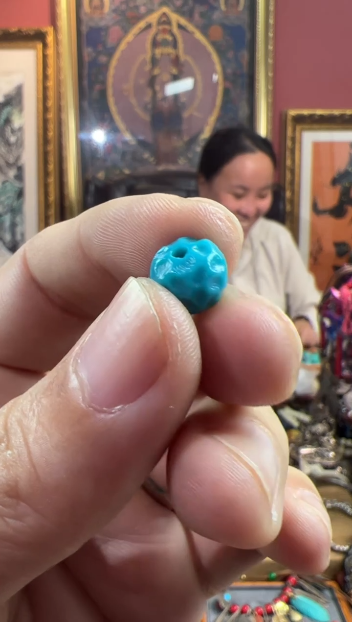 未镶嵌绿松石.薄***丶93号  绿松石配饰套装ylp9.7*7.7mm