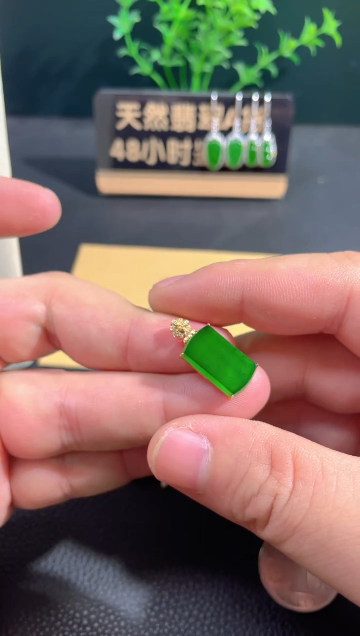 【闪购商品】翡翠颈饰18K金镶嵌翡翠