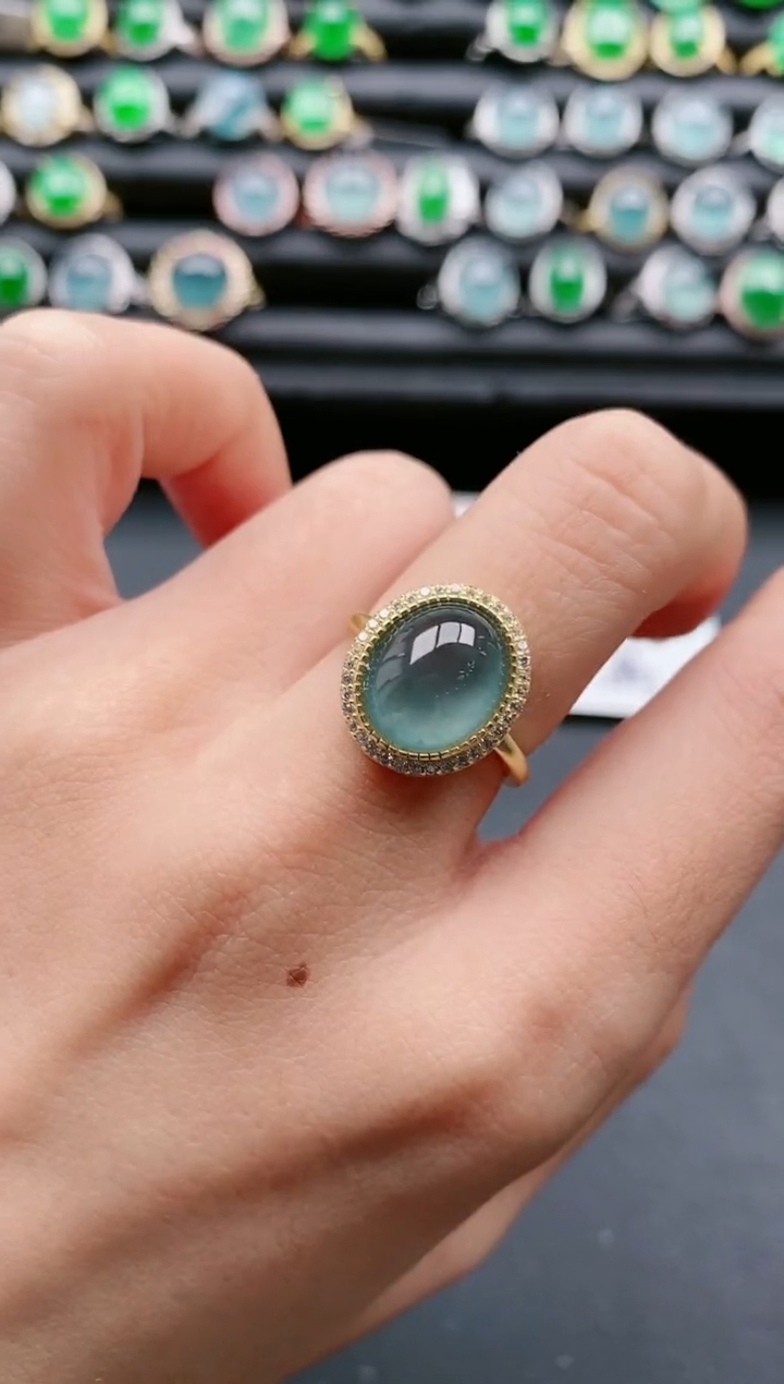 【闪购商品】翡翠戒指银S925镶嵌1111111111111