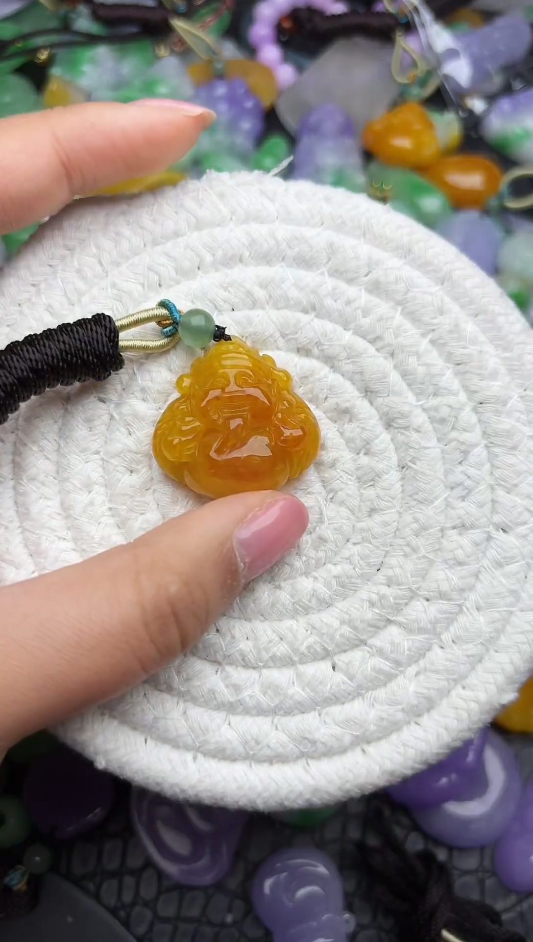 颈饰未镶嵌翡翠缅甸翡翠吊坠