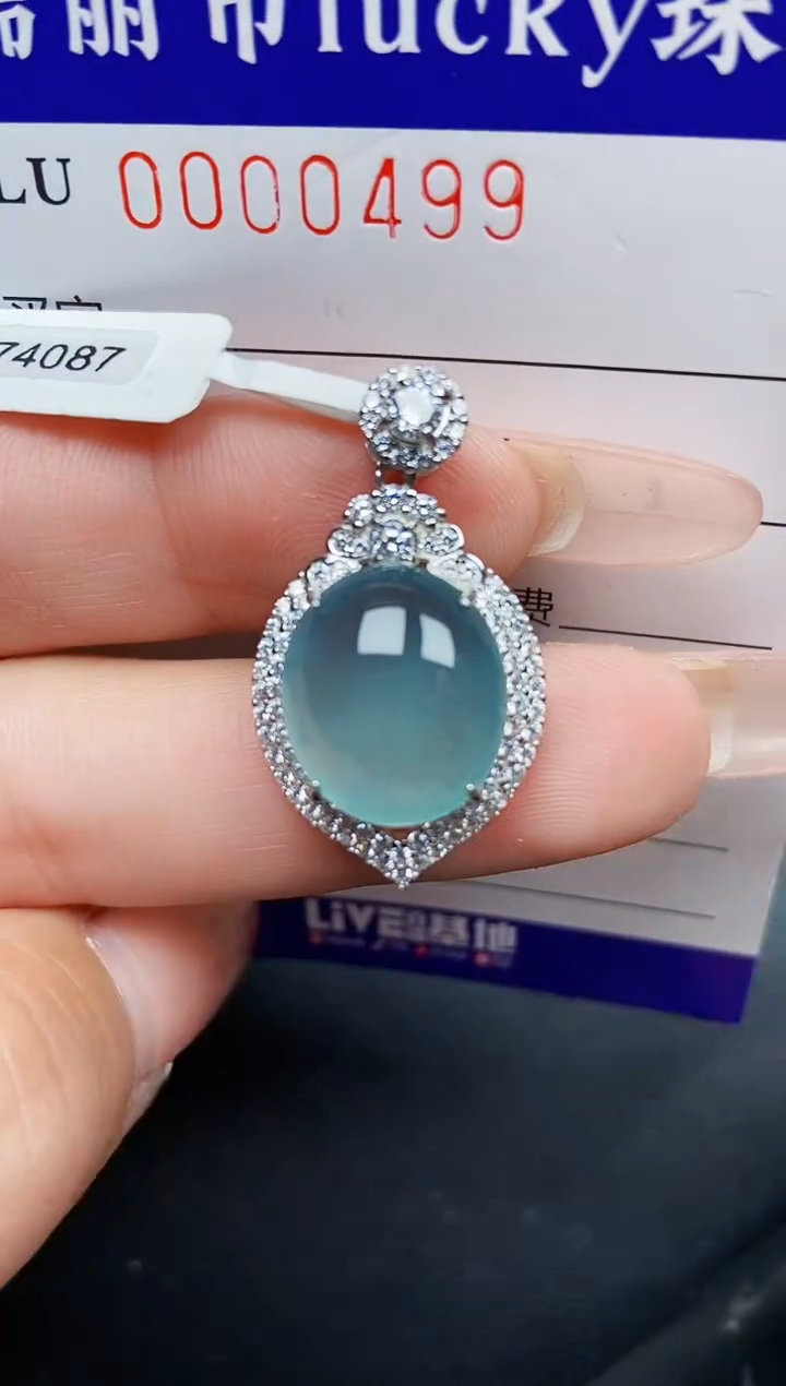 【闪购商品】翡翠颈饰银S925镶嵌0499
