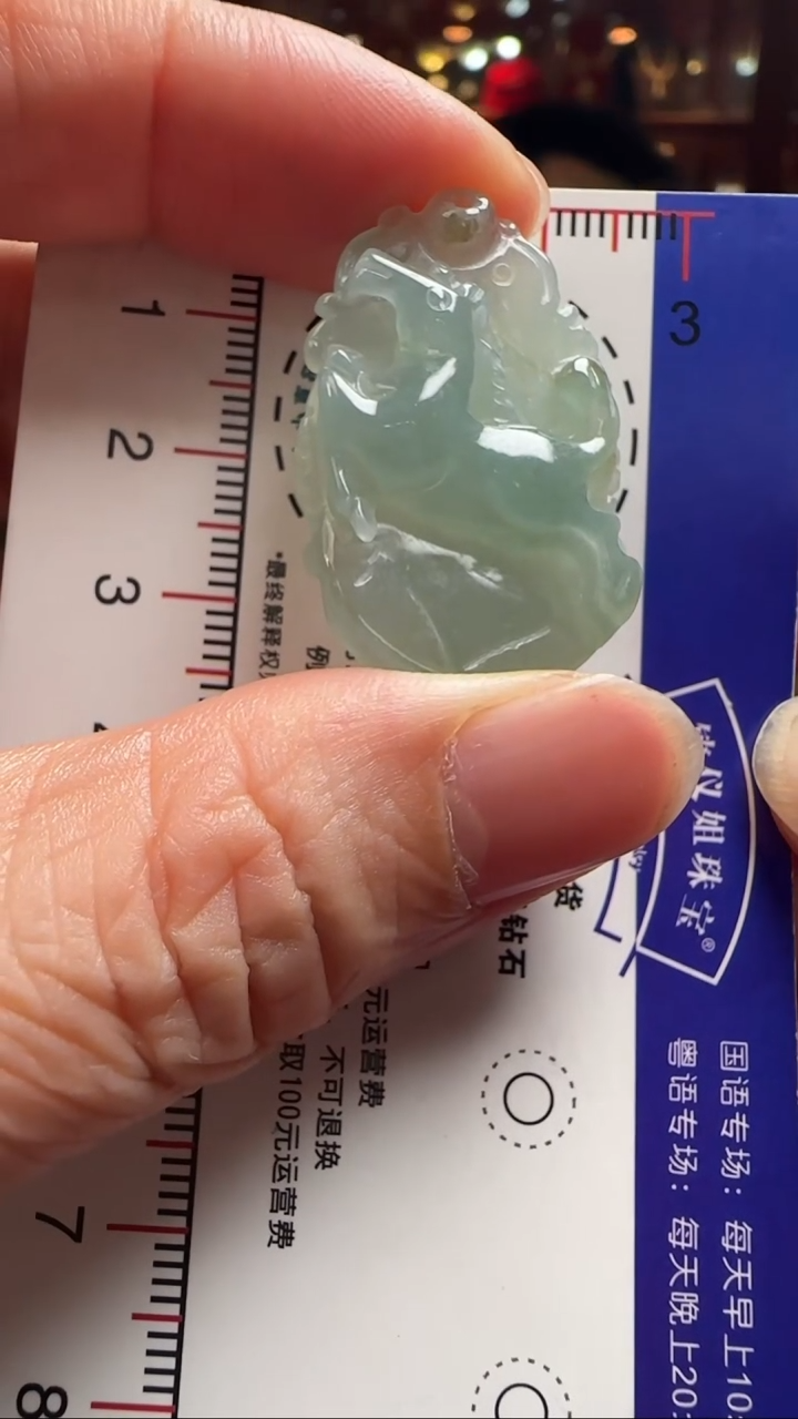 【闪购商品】翡翠颈饰未镶嵌QQ放漏马牌