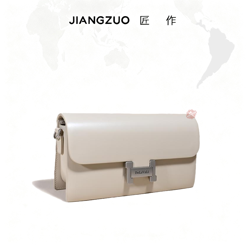 JIANGZUO/匠作 25年新款小方包时尚黑色单肩斜挎包包