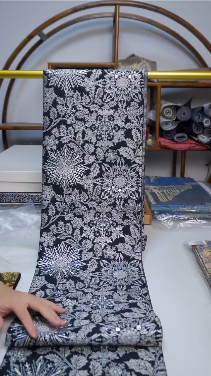 织绣187宝石箔雪花雪花